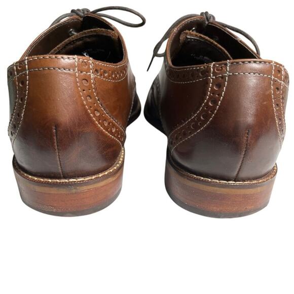 Florsheim Men’s 11D Wingtip Oxford‎ Shoes Brown Leather Brogue Dress - Picture 13 of 14